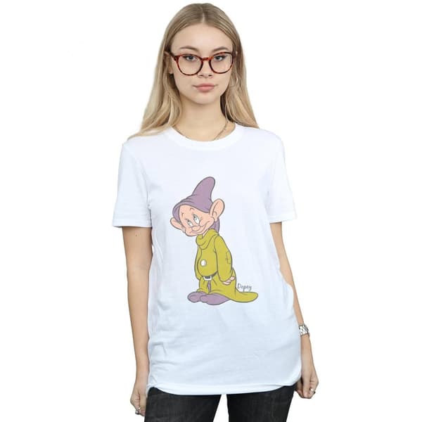 Snow White And The Seven Dwarfs Womens/Ladies Dopey Cotton Boyfriend T-Shirt