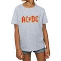 Miniatyrbild 3 av 5: AC/DC T-shirt i bomull med distressed logotyp för flickor
