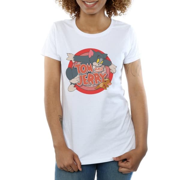 Tom and Jerry Womens/Ladies Catch Cotton T-Shirt