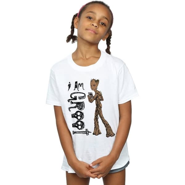 Avengers Infinity War T-shirt i bomull "I Am Teenage Groot" för flickor