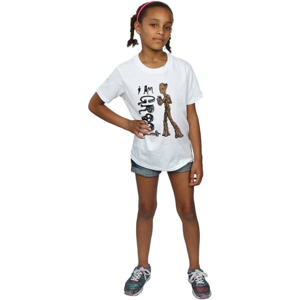 Avengers Infinity War T-shirt i bomull "I Am Teenage Groot" för flickor