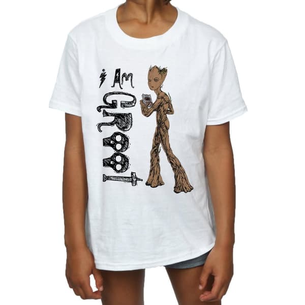 Avengers Infinity War T-shirt i bomull "I Am Teenage Groot" för flickor