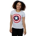 Miniatyrbillede 2 af 3: Captain America T-shirt til kvinder/damer med skjold