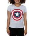 Miniatyrbillede 1 af 3: Captain America T-shirt til kvinder/damer med skjold