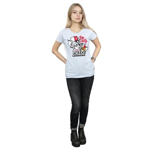 Tom and Jerry Womens/Ladies Cat & Mouse Chase T-Shirt