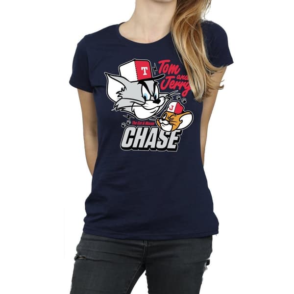 Tom and Jerry Womens/Ladies Cat & Mouse Chase T-Shirt