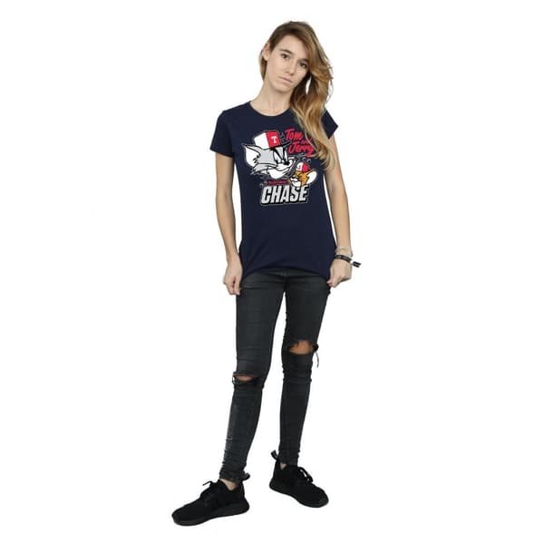 Tom and Jerry Womens/Ladies Cat & Mouse Chase T-Shirt