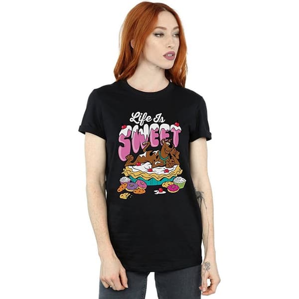 Scooby Doo Dam/dam Life Is Sweet Boyfriend T-shirt i bomull