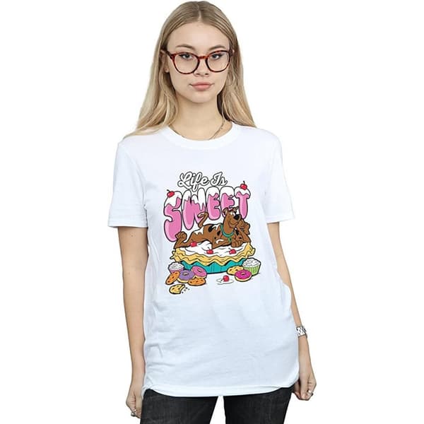Scooby Doo Dam/dam Life Is Sweet Boyfriend T-shirt i bomull