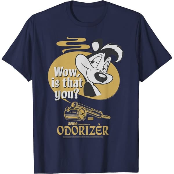 Looney Tunes Mens Odorizer Pepe Le Pew Cotton T-Shirt