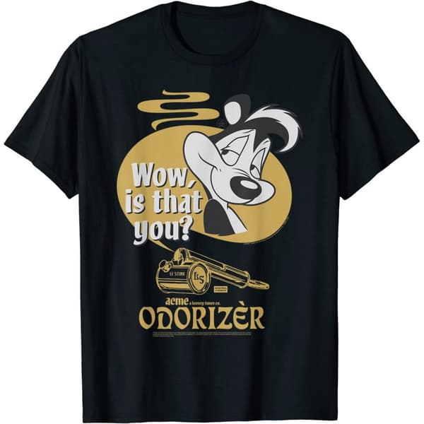 Looney Tunes Mens Odorizer Pepe Le Pew Cotton T-Shirt