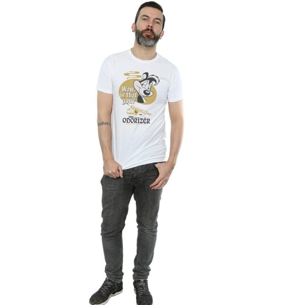 Looney Tunes Mens Odorizer Pepe Le Pew Cotton T-Shirt