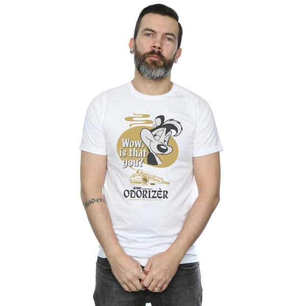 Looney Tunes Mens Odorizer Pepe Le Pew Cotton T-Shirt