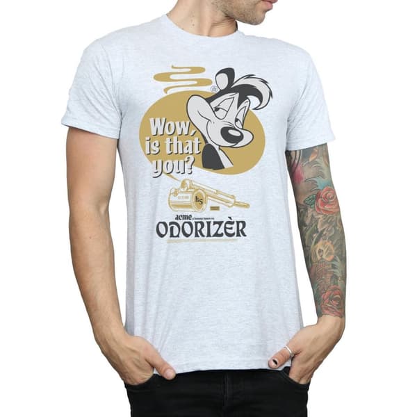 Looney Tunes Mens Odorizer Pepe Le Pew Cotton T-Shirt