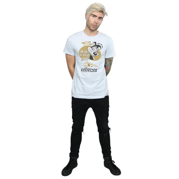 Looney Tunes Mens Odorizer Pepe Le Pew Cotton T-Shirt