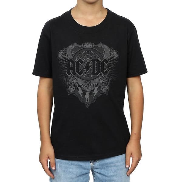 AC/DC Boys Black Ice Cotton T-Shirt