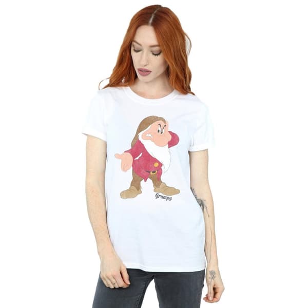 Snow White And The Seven Dwarfs Dam/Tjej Grumpy Boyfriend T-shirt i bomull