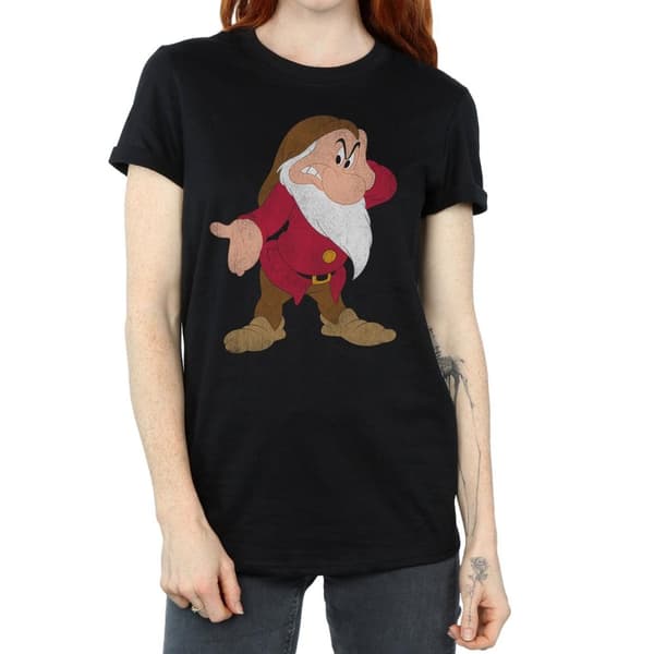 Snow White And The Seven Dwarfs Dam/Tjej Grumpy Boyfriend T-shirt i bomull