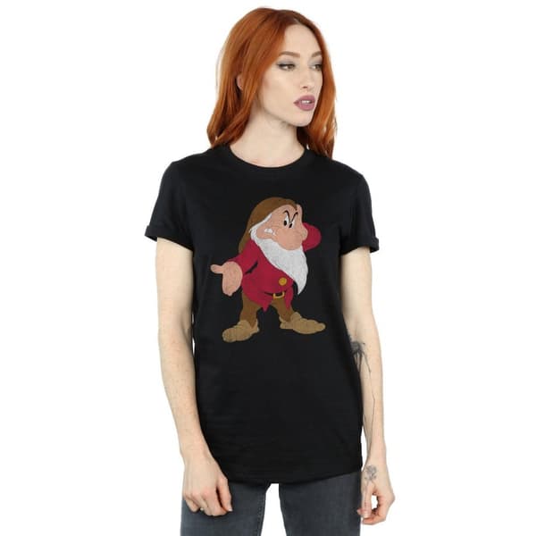 Snow White And The Seven Dwarfs Dam/Tjej Grumpy Boyfriend T-shirt i bomull