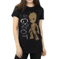Miniatyrbilde 1 av 5: Guardians Of The Galaxy Womens/Ladies I Am Groot Scribble Boyfriend T-Shirt