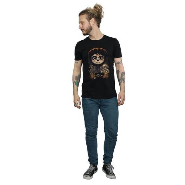Coco Mens Poster Miguel Face Cotton T-Shirt