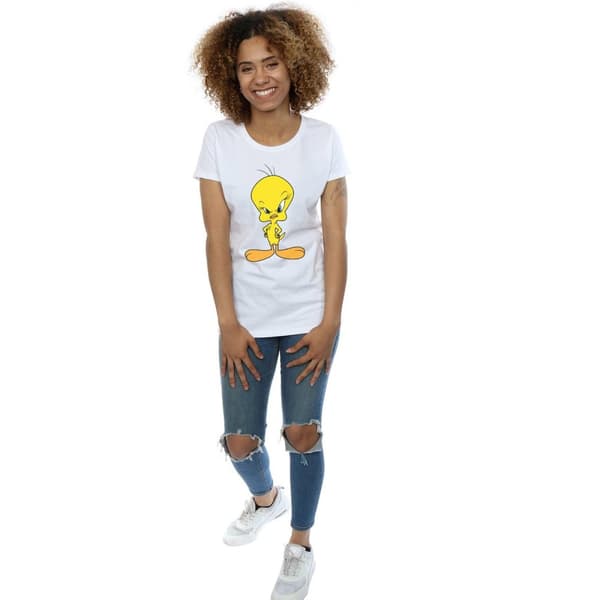 Looney Tunes Angry Tweety - bomulls-T-shirt för damer/kvinnor
