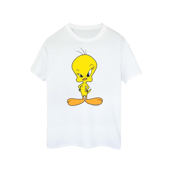 Looney Tunes Angry Tweety - bomulls-T-shirt för damer/kvinnor White S