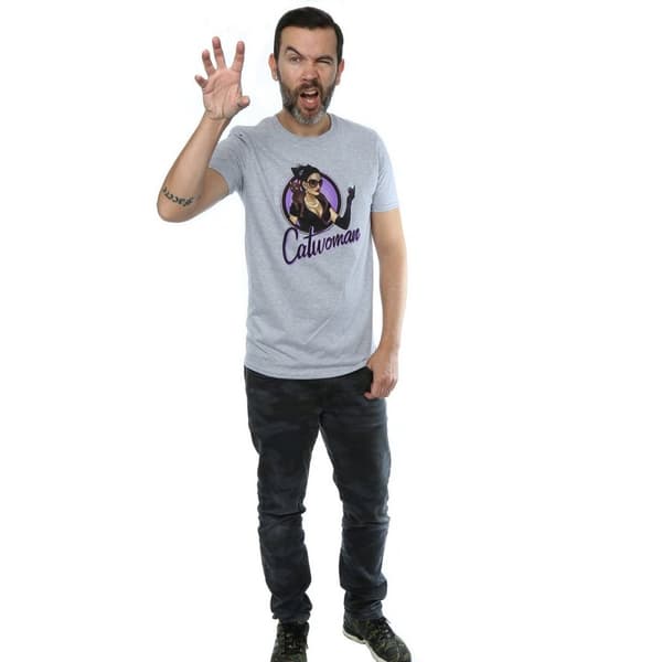 DC Bombshells Catwoman t-shirt i ljung för herrar