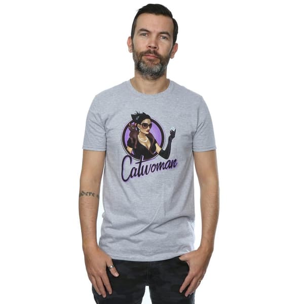 DC Bombshells Catwoman t-shirt i ljung för herrar