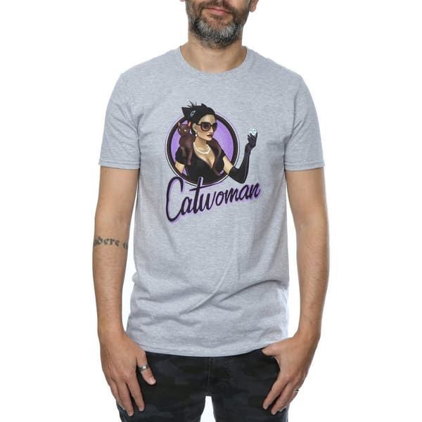 DC Bombshells Catwoman t-shirt i ljung för herrar