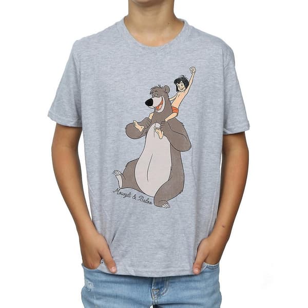 Jungle Book Klassisk t-shirt för pojkar med Mowgli och Baloo