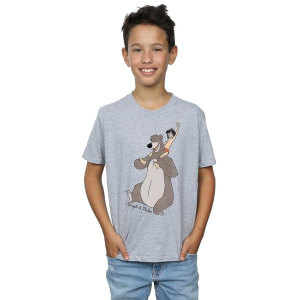 Jungle Book Klassisk t-shirt för pojkar med Mowgli och Baloo