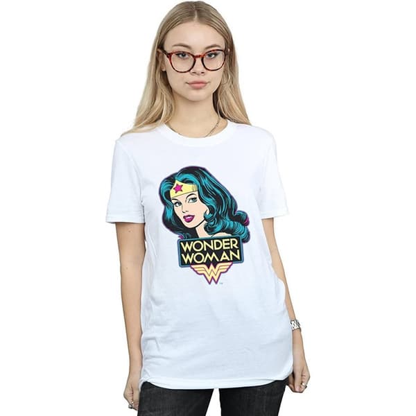 Wonder Woman Womens/Ladies Head Cotton T-Shirt