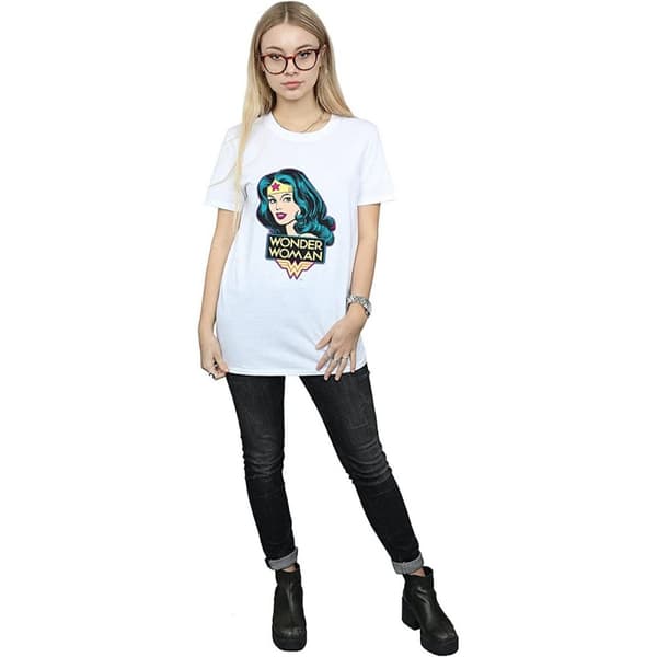 Wonder Woman Womens/Ladies Head Cotton T-Shirt