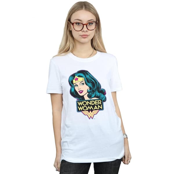 Wonder Woman Womens/Ladies Head Cotton T-Shirt
