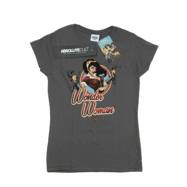 Wonder Woman Womens/Ladies Bombshells Badge Heather T-Shirt