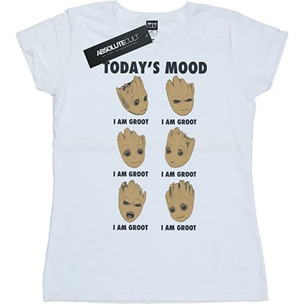 Guardians Of The Galaxy Womens/Ladies Today´s Mood Baby Groot Cotton Boyfriend T-Shirt