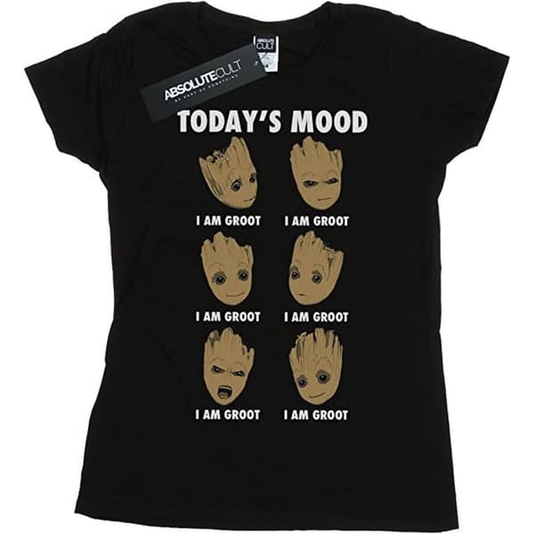 Guardians Of The Galaxy Womens/Ladies Today´s Mood Baby Groot Cotton Boyfriend T-Shirt