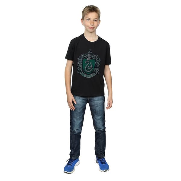 Harry Potter Boys Slytherin Distressed Cotton T-Shirt
