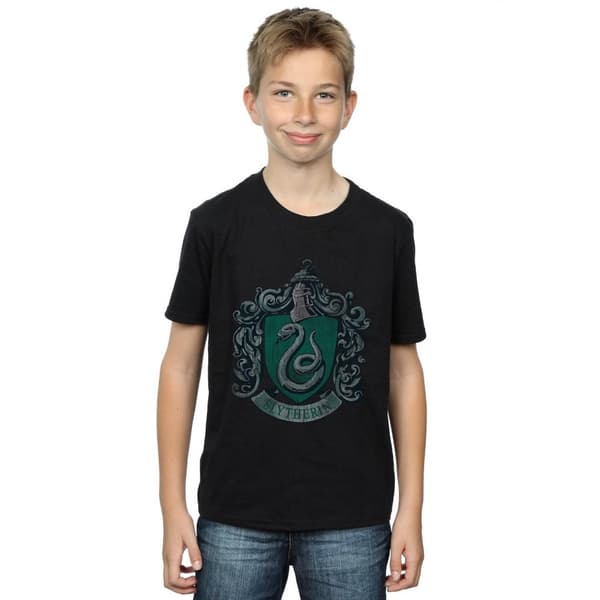 Harry Potter Boys Slytherin Distressed Cotton T-Shirt