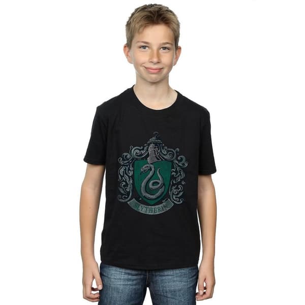 Harry Potter Boys Slytherin Distressed Cotton T-Shirt