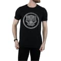 Miniatyrbild 3 av 5: Black Panther T-shirt i bomull med nödställd logotyp för män
