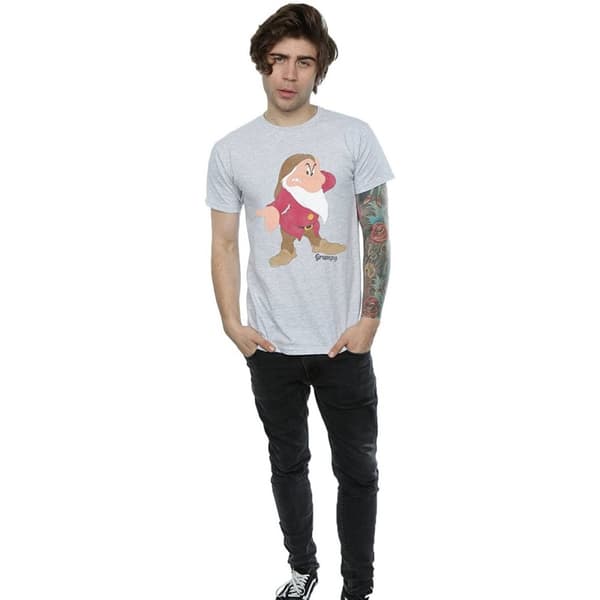 Snow White And The Seven Dwarfs Mens Classic Grumpy Heather T-Shirt