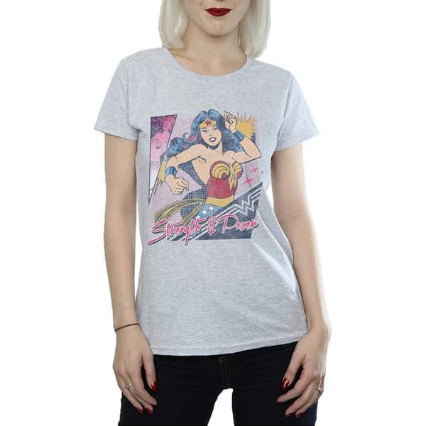 Wonder Woman Womens/Ladies Strength And Power Heather T-Shirt