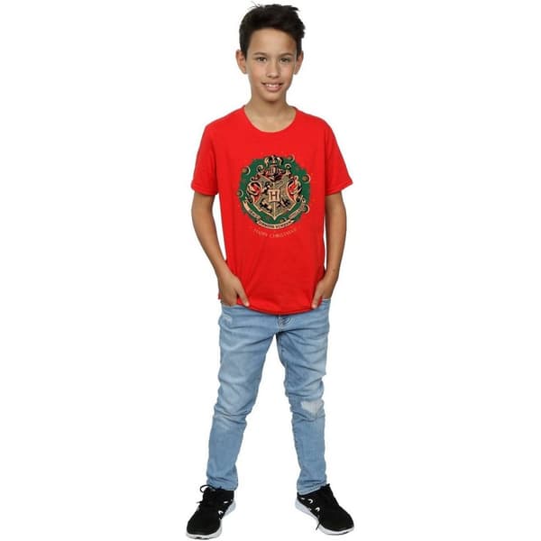 Harry Potter Boys Wreath Cotton Christmas T-Shirt