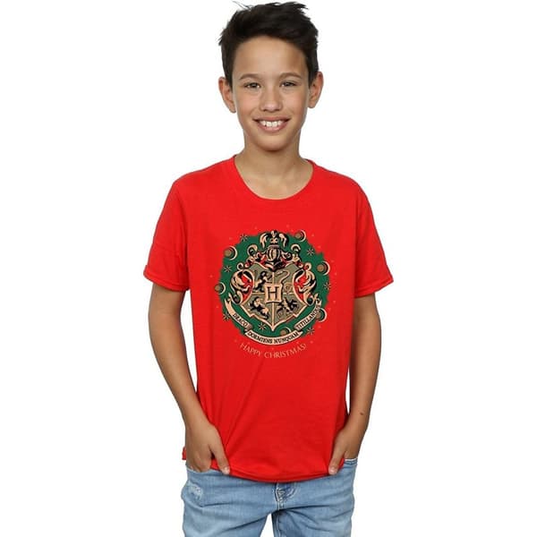 Harry Potter Boys Wreath Cotton Christmas T-Shirt