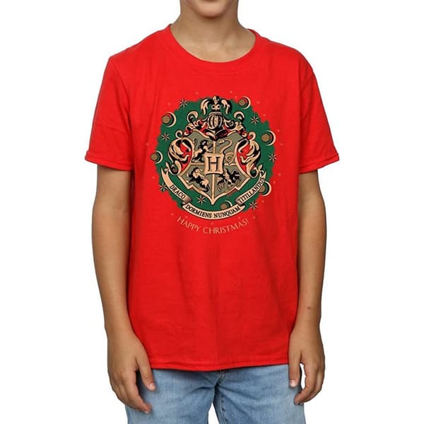 Harry Potter Boys Wreath Cotton Christmas T-Shirt