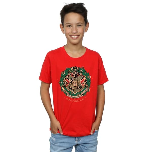 Harry Potter Boys Wreath Cotton Christmas T-Shirt