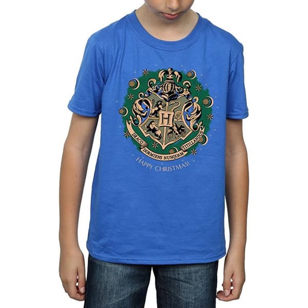 Harry Potter Boys Wreath Cotton Christmas T-Shirt