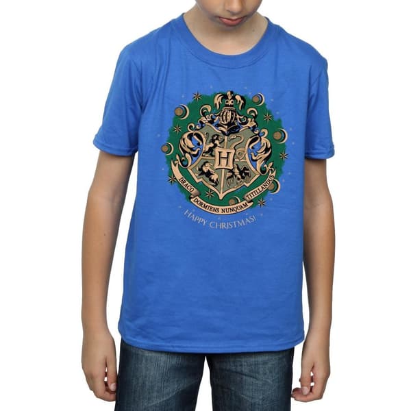 Harry Potter Boys Wreath Cotton Christmas T-Shirt